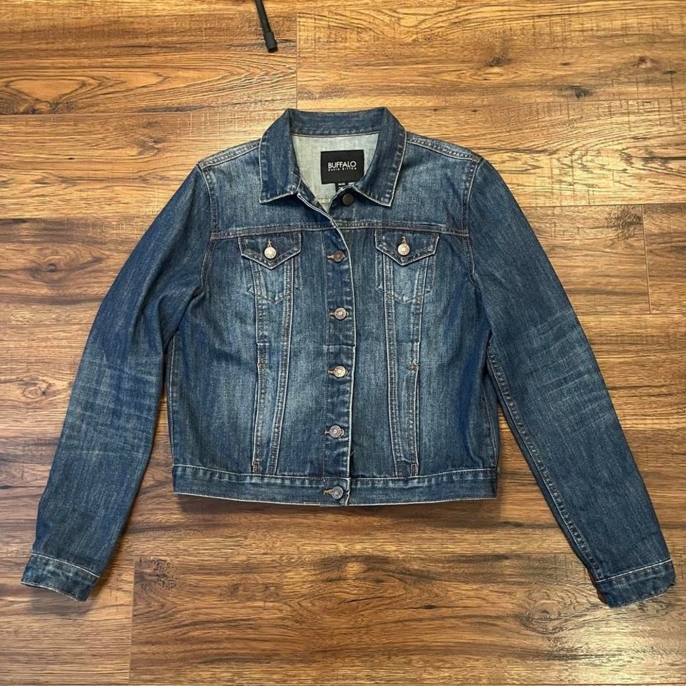 Buffalo David Bitton Denim Jacket Classic‎ Blue Denim Jean Jacket Size Medium